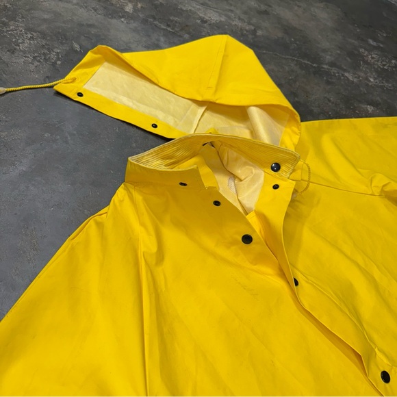 Vintage Stearns PVC Rain Suit Set Jacket Bibs Hood Fishing Workwear Gear - Picture 2 of 10